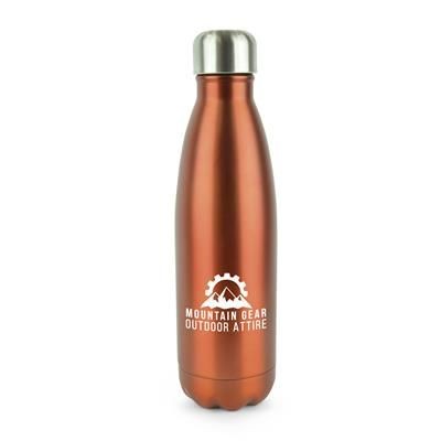 Picture of ASHFORD PLUS STAINLESS STEEL METAL DRINK BOTTLE in Amber.