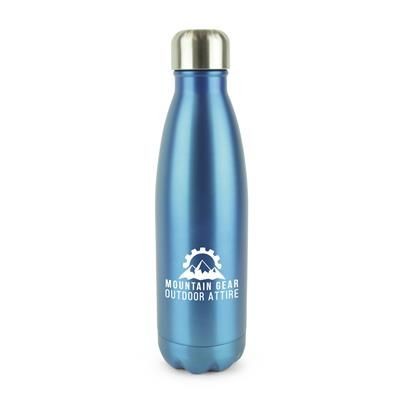 Picture of ASHFORD PLUS STAINLESS STEEL METAL DRINK BOTTLE in Cyan