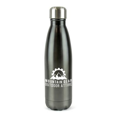 Picture of ASHFORD PLUS STAINLESS STEEL METAL DRINK BOTTLE in Gun Metal