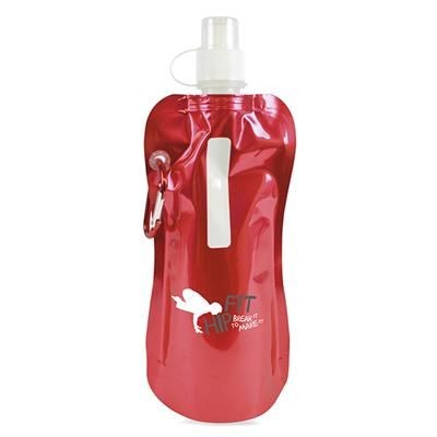 Picture of METALLIC FOLDING UP BOTTLE in Red