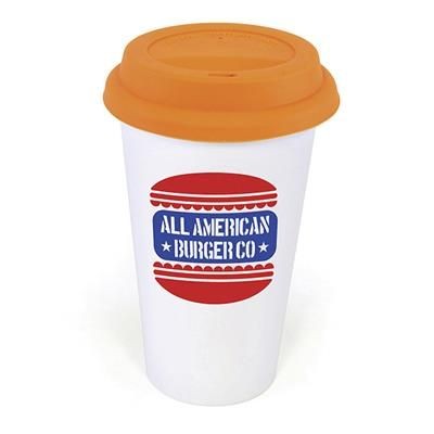 Picture of PLASTIC TAKE OUT MUG with Amber Lid