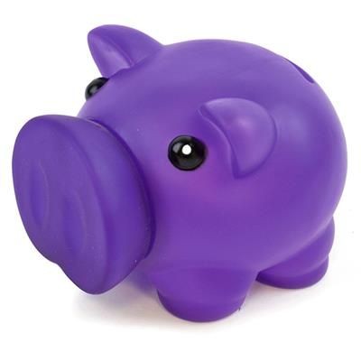 Picture of RUBBER NOSED PIGGY BANK in Purple