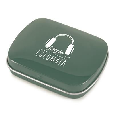 Picture of RECTANGULAR MINTS TIN in Dark Green.