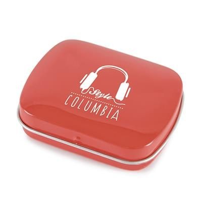 Picture of RECTANGULAR MINTS TIN in Red.