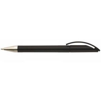 Picture of PRODIR TWIST ACTION BALL PEN in Black Polished Finish with Silver Chrome Metal Nose Cone.