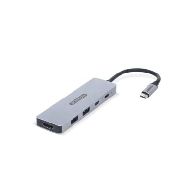 Picture of SITECOM CN-5502 5 in 1 Usb-C Power Delivery Multiport Adapter in Grey