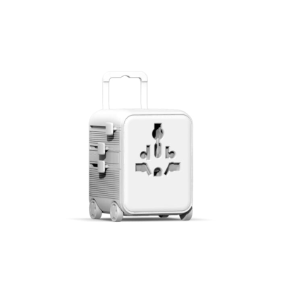 Picture of XOOPAR LUGGIE GAN WORLD TRAVEL ADAPTER TROLLEY in White