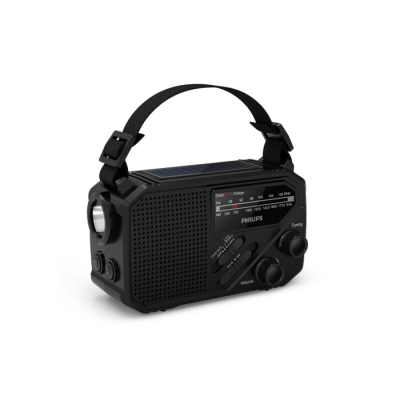 Picture of PHILIPS TAR1609 EMERGENCY RADIO with Analog FM & Am Tuner & Torch in Black