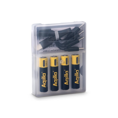 Picture of AQIILA RECHARGEABLE USB-C BATTERIES AAA 600MAH 4-P in Black