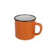 Picture of ENAMEL STYLE CERAMIC POTTERY MUG 280ML in Orange