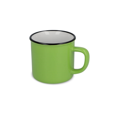 Picture of ENAMEL STYLE CERAMIC POTTERY MUG 280ML in Pale Green