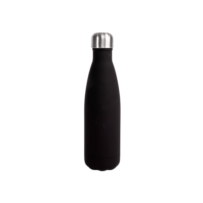 Picture of SAGAFORM NILS STEEL BOTTLE RUBBER 500ML in Black