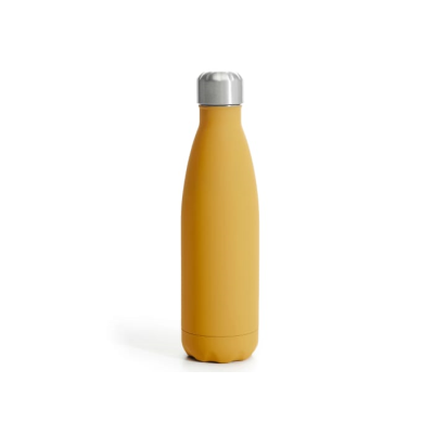 Picture of SAGAFORM NILS STEEL BOTTLE RUBBER 500ML in Dark Yellow
