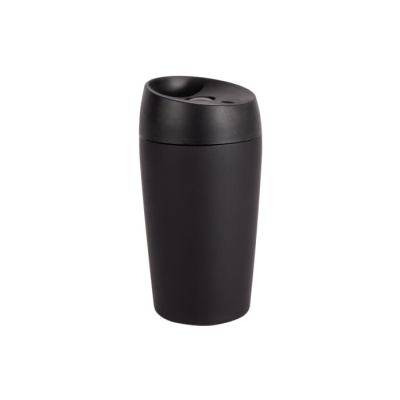 Picture of SAGAFORM LOKE TRAVEL MUG with Rubber Finish 240Ml in Black