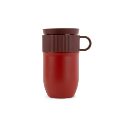 Picture of SAGAFORM TED ISOLATED MUG, 280ML LEAK-PROOF AND DISHWASHER SAFE in Dark Red