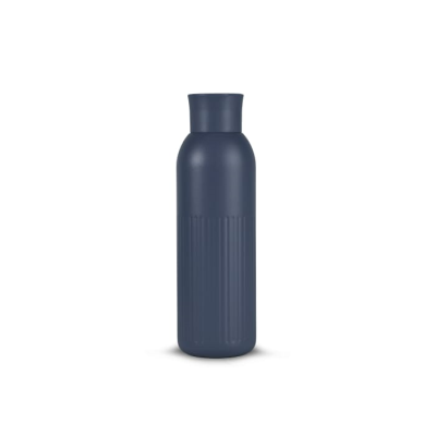 Picture of SAGAFORM TEKLA PUSH STEEL BOTTLE with Push Cap (Recycled) 500 Ml in Dark Blue