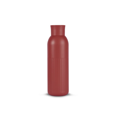 Picture of SAGAFORM TEKLA PUSH STEEL BOTTLE with Push Cap (Recycled) 500 Ml in Dark Red
