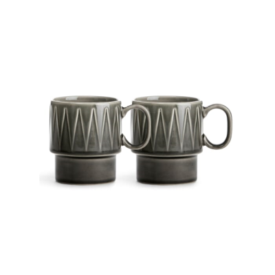 Picture of SAGAFORM COFFEE & MORE COFFEE MUG 2 PCS 250ML in Dark Grey