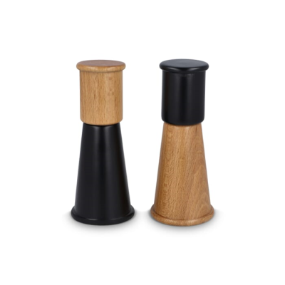 Picture of SAGAFORM GURKEN SALT AND PEPPER GRINDER SET SMALL, 15CM in Black