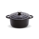 Picture of ORREFORS JERNVERK LARGE ENAMELLED CASSEROLE 5L in Black