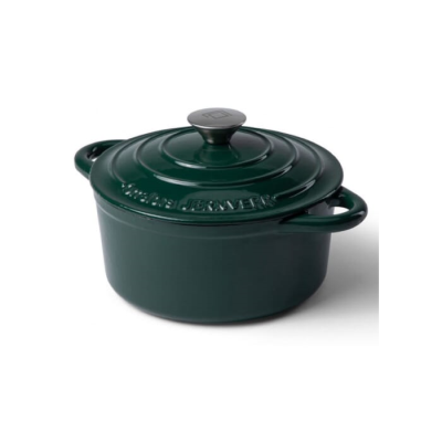Picture of ORREFORS JERNVERK LARGE ENAMELLED CASSEROLE 5L in Green