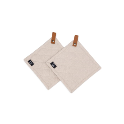 Picture of KOSTA LINNEWÄFVERI 2 PACK POT HOLDER in Beige