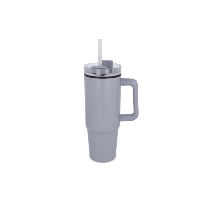 Picture of MIAMI MUG with Handle & Straw 800Ml in Grey