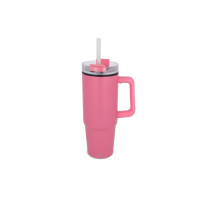 Picture of MIAMI MUG with Handle & Straw 800Ml in Pink