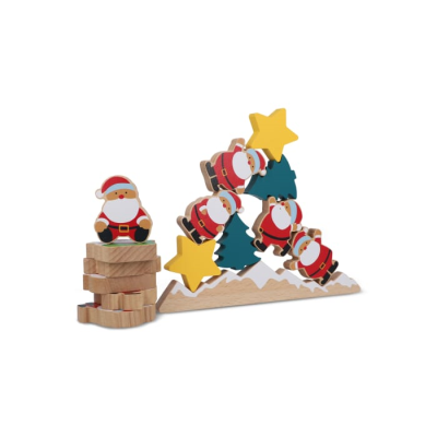 Picture of INSIDEOUT WOOD FATHER CHRISTMAS SANTA BALANCING GAME in Fluor Assorti