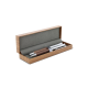 Picture of METAL BALL PEN AND ROLLERBALL PEN SET WALNUT WOOD in Gift Box in Wood