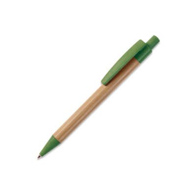 Picture of BALL PEN BAMBOO with Wheatstraw in Green