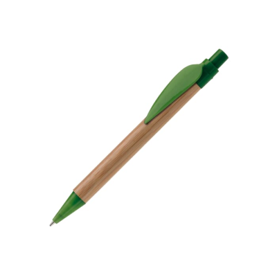 Picture of BAMBOO PEN with Plastic Leafclip in Dark Green