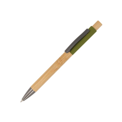 Picture of BALL PEN MADRID BAMBOO in Olive Green