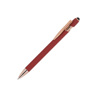 Picture of BALL PEN PARIS DELUXE METAL RUBBER in Dark Red
