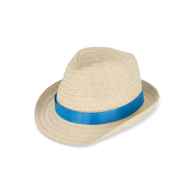 Picture of PLANT STRAW HAT with Colour Band in Blue