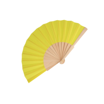 Picture of HAND FAN WOOD & R-PET in Yellow
