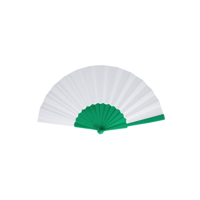 Picture of MADE TO ORDER - HAND FAN PLASTIC & POLYESTER ALL OVER PRINT in Green