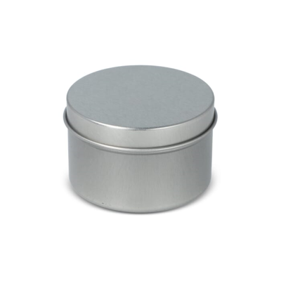 Picture of KIRTAN SCENTED PLANT BASED CANDLE in Large Recycled Tin in Silver