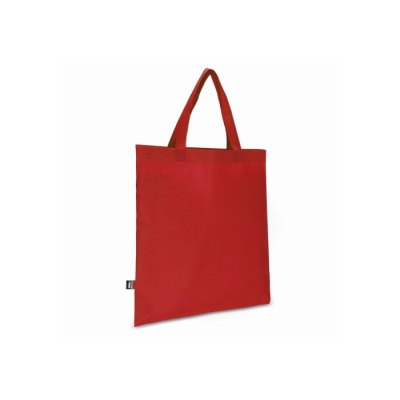Picture of R-PET CARRY BAG NON-WOVEN SHORT HANDLES 38 x 42CM 75G & M² in Red