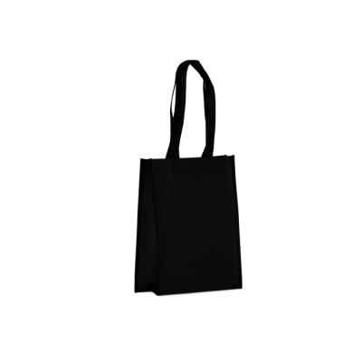 Picture of R-PET CARRY BAG LAMINATED NON-WOVEN 24 x 11 x 30CM 105G & M² in Black