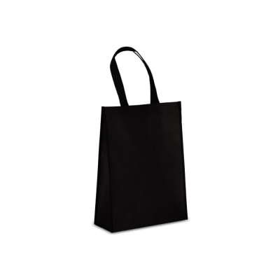 Picture of R-PET CARRY BAG LAMINATED NON-WOVEN 30 x 12 x 40CM 105G & M² in Black