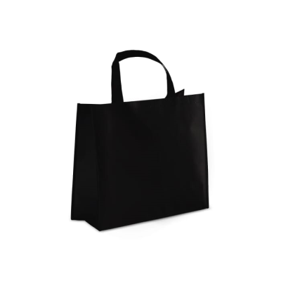 Picture of R-PET CARRY BAG LAMINATED NON-WOVEN 40 x 16 x 35CM 105G & M² in Black