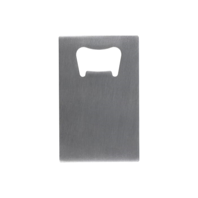 Picture of STAINLESS STEEL METAL CREDIT CARD BOTTLE OPENER in Silver