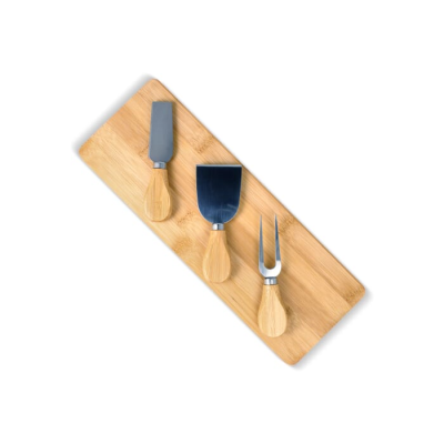 Picture of 3PC BAMBOO CHEESE SERVING SET in Nature