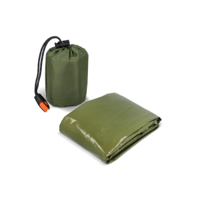 Picture of OUTDOOR SURVIVAL 2-IN-1 THERMAL INSULATED PONCHO in Dried Green