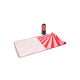 Picture of R-PET QUICK DRY BEACH TOWEL 100X180CM with Pouch (200G & M²) Sublimation in Red