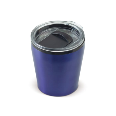 Picture of DOUBLE WALLED COFFEE MUG METALLIC 180ML in Dark Blue