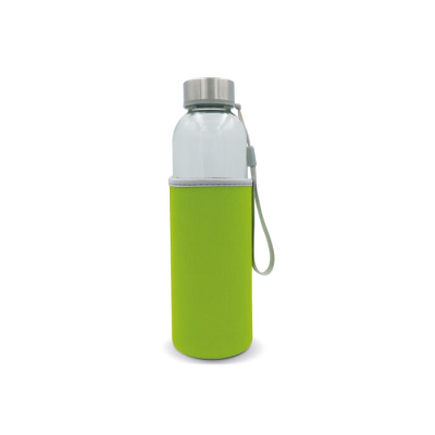 Picture of WATER BOTTLE GLASS with Sleeve 500Ml