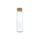 Picture of RECYCLED GLASS BOTTLE with Cork Lid 500Ml in Clear Transparent