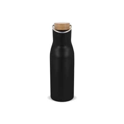 Picture of THERMO BOTTLE with Bamboo Lid 500Ml in Black